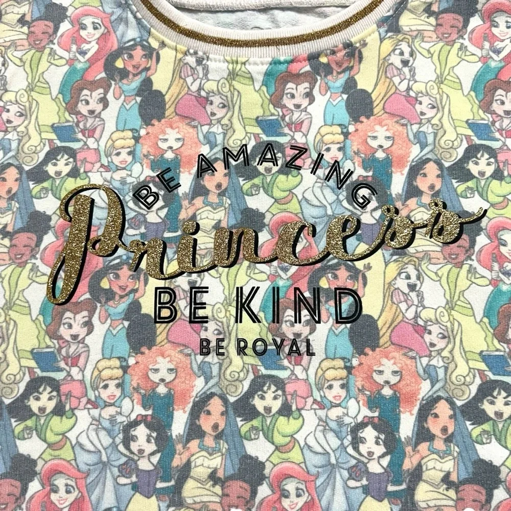 Disney XL (14/16)Be Amazing Princess Collage Crewneck Sweatshirt